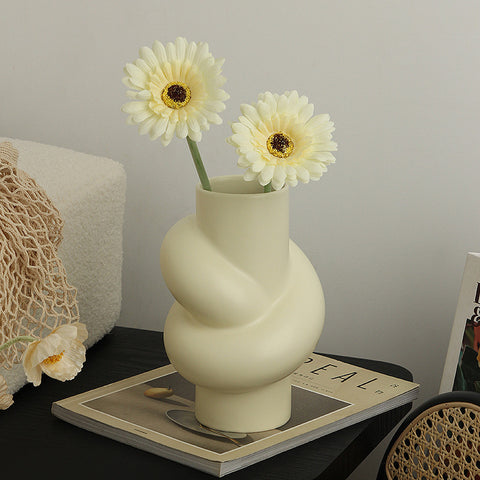 Shaped Twisted Ceramic Vase