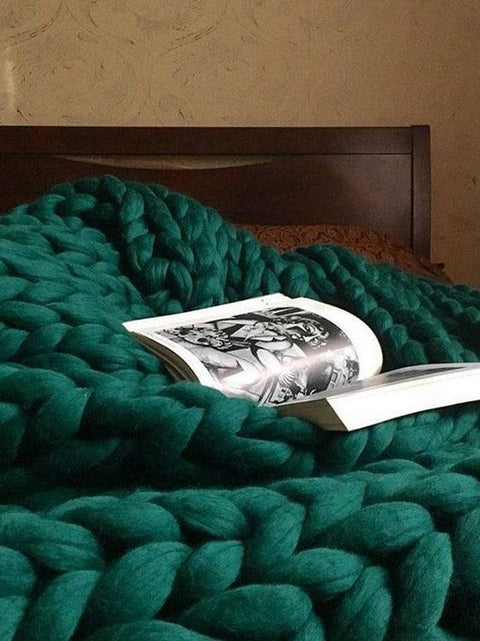 Wool Knitting Blanket