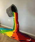 null Rainbow Paint Bucket Rug.