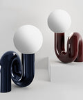 Blue & Red Nordic Twisted Ball Table Lamp - HYPEINDAHOUSE