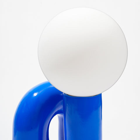 Blue & Red Nordic Twisted Ball Table Lamp