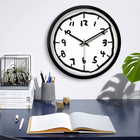 Simple Painting Clock Wall Watch
