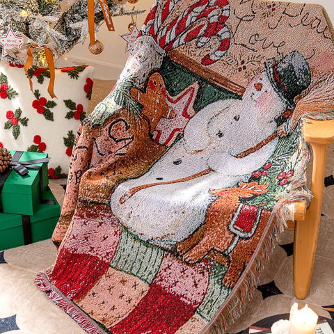 null Christmas Snowman Blanket.
