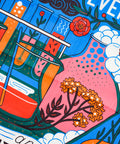 Coloful Retro Illustration Tapestry Collection - HYPEINDAHOUSE