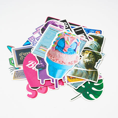 Vaporwave Vibe Vinyl Sticker Pack