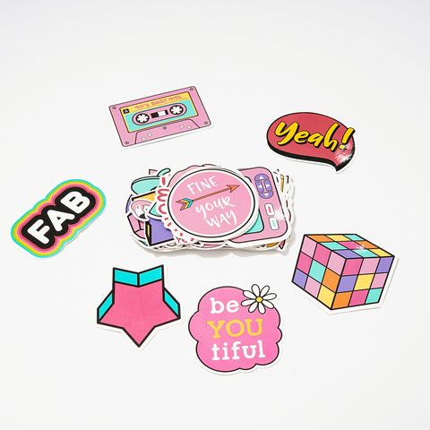 Pink Cute Vibe Vinyl Sticker Pack