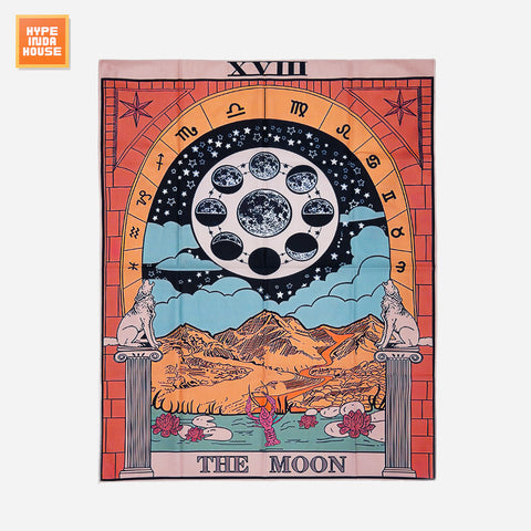 null Tarot Total Lunar Eclipse Tapestry.