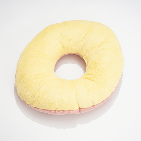 Pink Donut Lambswool Throw Pillow