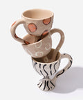 Shaped Ceramic Striped Mug - HYPEINDAHOUSE