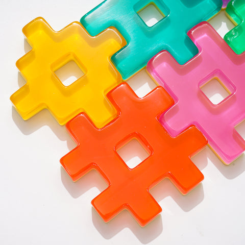 Multi-Color Tag Shape Coaster - HYPEINDAHOUSE
