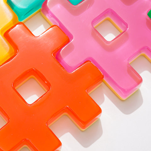 Multi-Color Tag Shape Coaster - HYPEINDAHOUSE