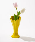null Yellow Trumpet Vase.