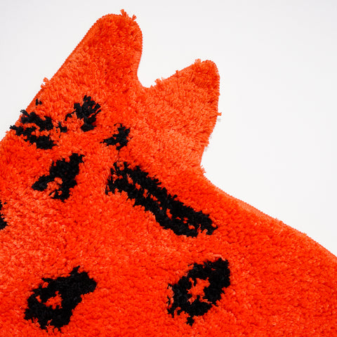 null Red Cat Shaped Rug.