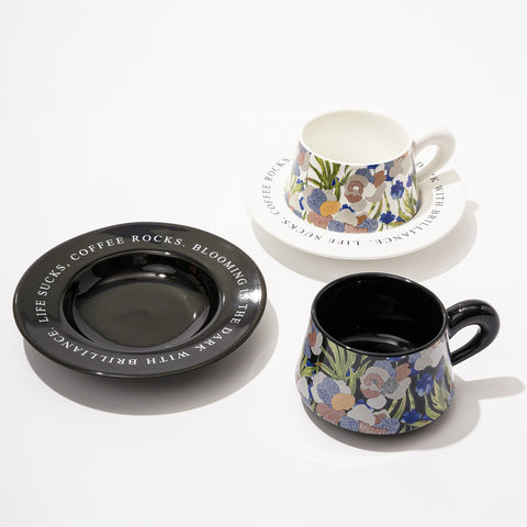 Vintage Iris Coffee Mug Set - HYPEINDAHOUSE