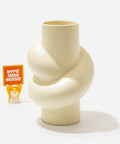 null Shaped Twisted Ceramic Vase.