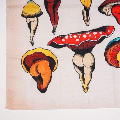 Psychedelic Aesthetic Mushroom Trippy Tapestry - HYPEINDAHOUSE