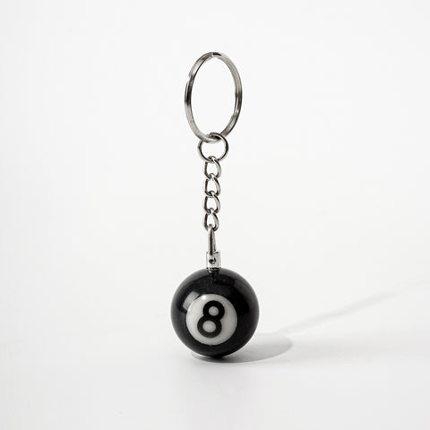 Black 8 Ball Resin Keychain - HYPEINDAHOUSE