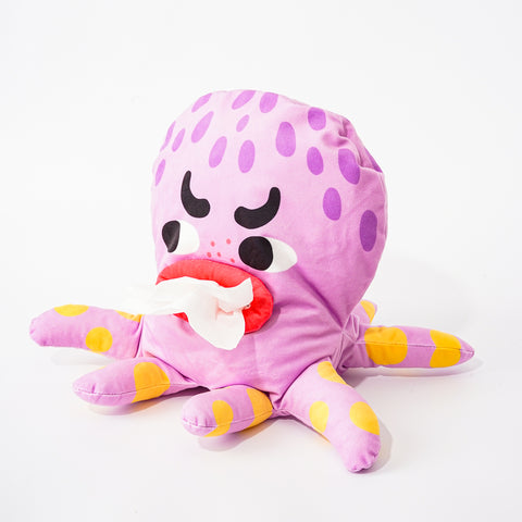 Purple Octopus Tissue Box