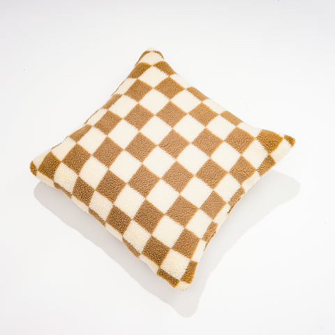 Retro Vibe Checkered Throw Pillow Cover
