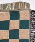 [2 Color] Checkered Woven Throw Blanket - HYPEINDAHOUSE