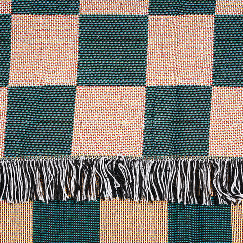 [2 Color] Checkered Woven Throw Blanket - HYPEINDAHOUSE