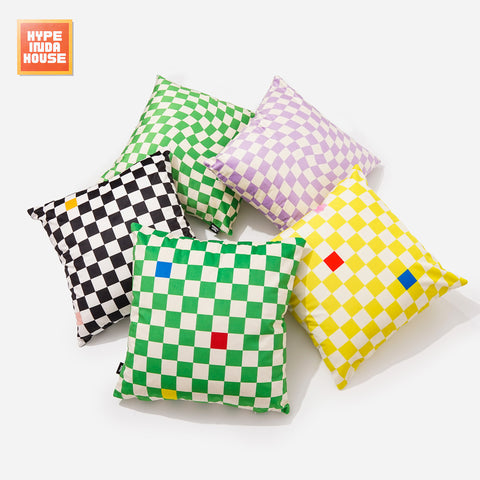 Twisted Checkered Pillow Cover