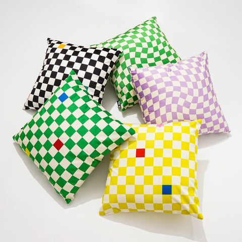 Twisted Checkered Pillow Cover
