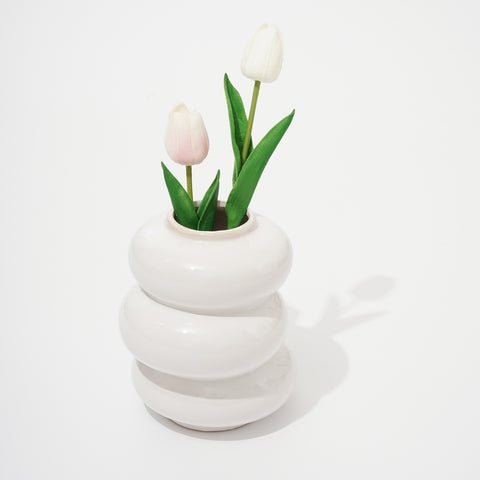 null Pure White Ceramic Vase.