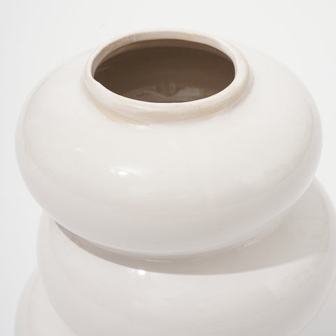 Pure White Ceramic Vase - HYPEINDAHOUSE