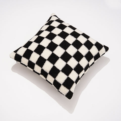 Retro Vibe Checkered Throw Pillow Cover