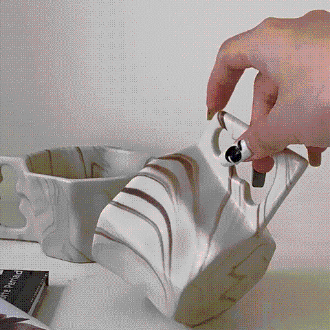 Minimalist Ink Octagonal Ceramic Cup - HYPEINDAHOUSE