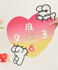 Acrylic Pink Vibe Rabbit Wall Clock - HypeIndaHouse
