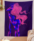 Psychedelic Aesthetic Sexy Girl Tapestry - HypeIndaHouse