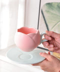 Pastel Aesthetic Tulip Shape Mug Set - HypeIndaHouse