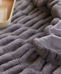 null [5 Color] Luxury Vibe Faux Rabbit Fur Blanket.