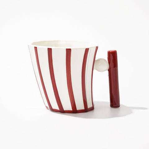 Black & Red Striped Mug - HYPEINDAHOUSE