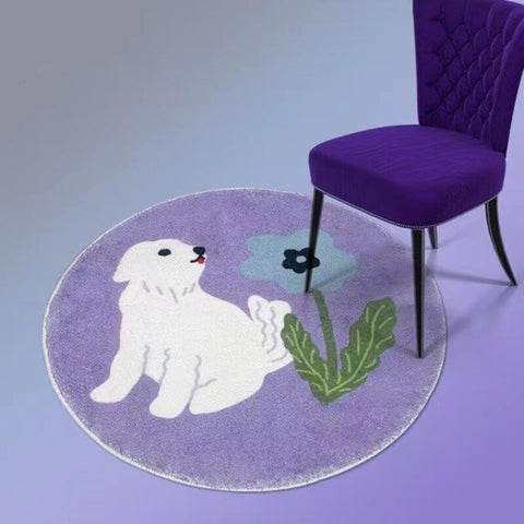 null 4 Colors | Cute Dog Pattern Anti-Slip Rug.
