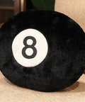 Black 8 Ball Fluffy Throw Pillow - HypeIndaHouse