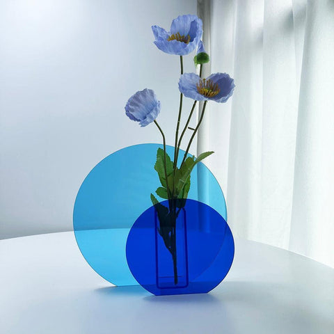 Blue & Green Acrylic Decor Vase - HYPEINDAHOUSE