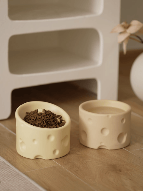 Ceramic Cheese Pet Bowl - HYPEINDAHOUSE