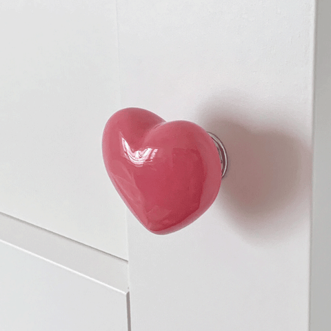 Ceramic Pink Love Door Handle - HYPEINDAHOUSE