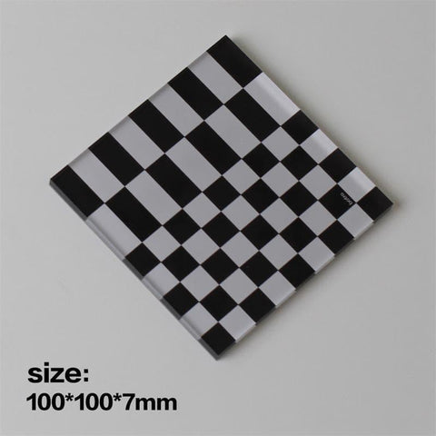 Checkered Acrylic Coasters - HYPEINDAHOUSE