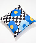 Checkered & Flower Throw Pillow Cover - HYPEINDAHOUSE
