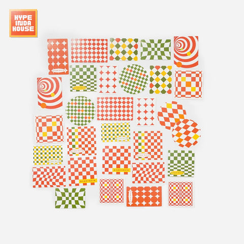 Colorful Checkered Vinyl Sticker Pack - HYPEINDAHOUSE