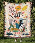 Colorful Fairytale Woven Throw Blanket - HYPEINDAHOUSE