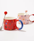 Colorful Vibe Geometry Mug & Spoon Set - HYPEINDAHOUSE