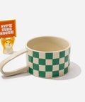 Green Checkered Mug - HYPEINDAHOUSE