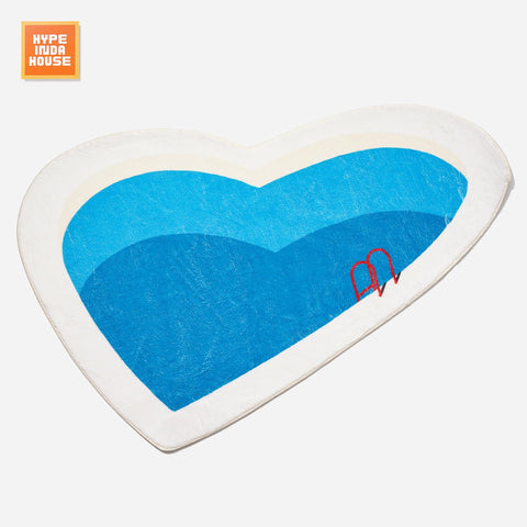 Heart Pool Shape Bathmat - HYPEINDAHOUSE