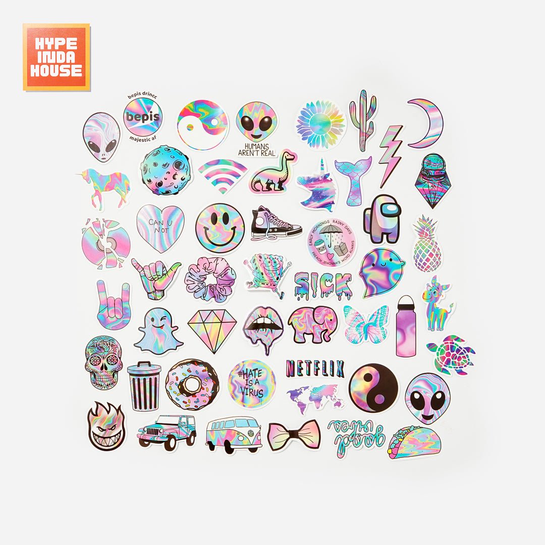 Holographic Laser Aesthetic Sticker Pack