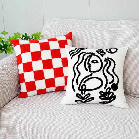 KH Embroidery Throw Pillow Cover - HYPEINDAHOUSE
